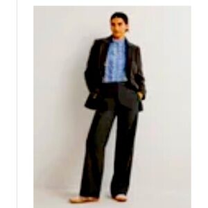 Boden Classic Wide Leg Trouser Charcoal Marl size 10P